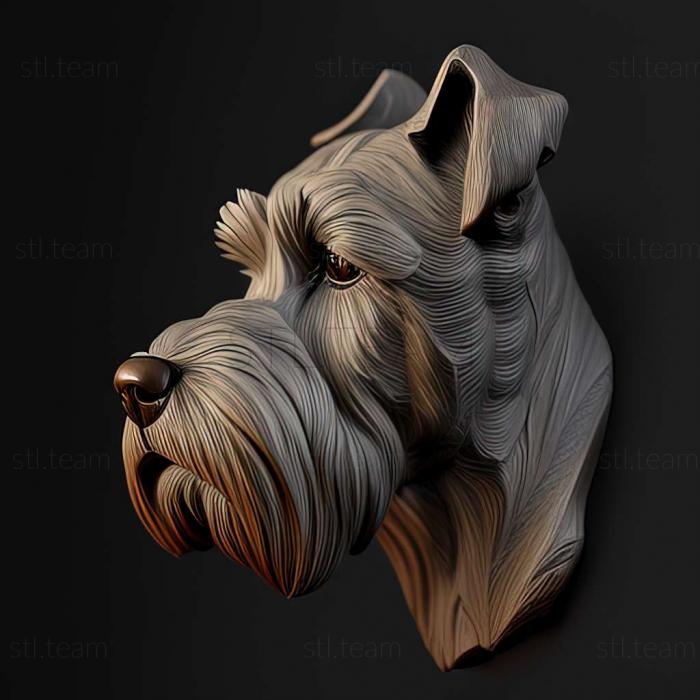 3D model Zwergschnauzer dog (STL)